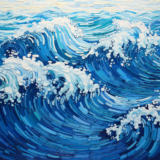 lmy_a_blue_painting_with_waves_on_it_in_the_style_of_pointillis_fd17b872-ceff-465e-86f0-8e52bb94dd0d